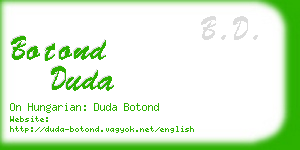 botond duda business card